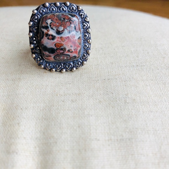 Set of 6 jasper and tiger jasper rings. - Picture 10 of 11